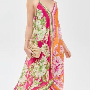 Farm Rio Swim Cover Vibrant Floral Maxi Dress